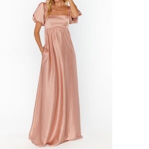 NEW Show Me Your Mumu Nora Maxi Dress Rose Gold Medium